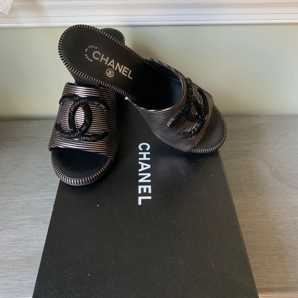 CHANEL Open Toe heels